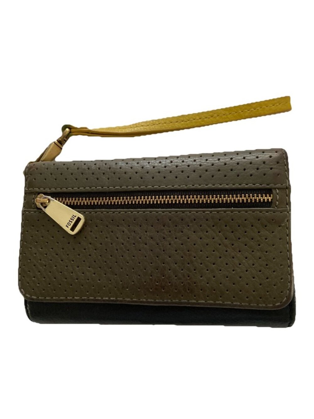 FOSSIL PRESTON PERFORATED LEATHER WALLET Wristlet